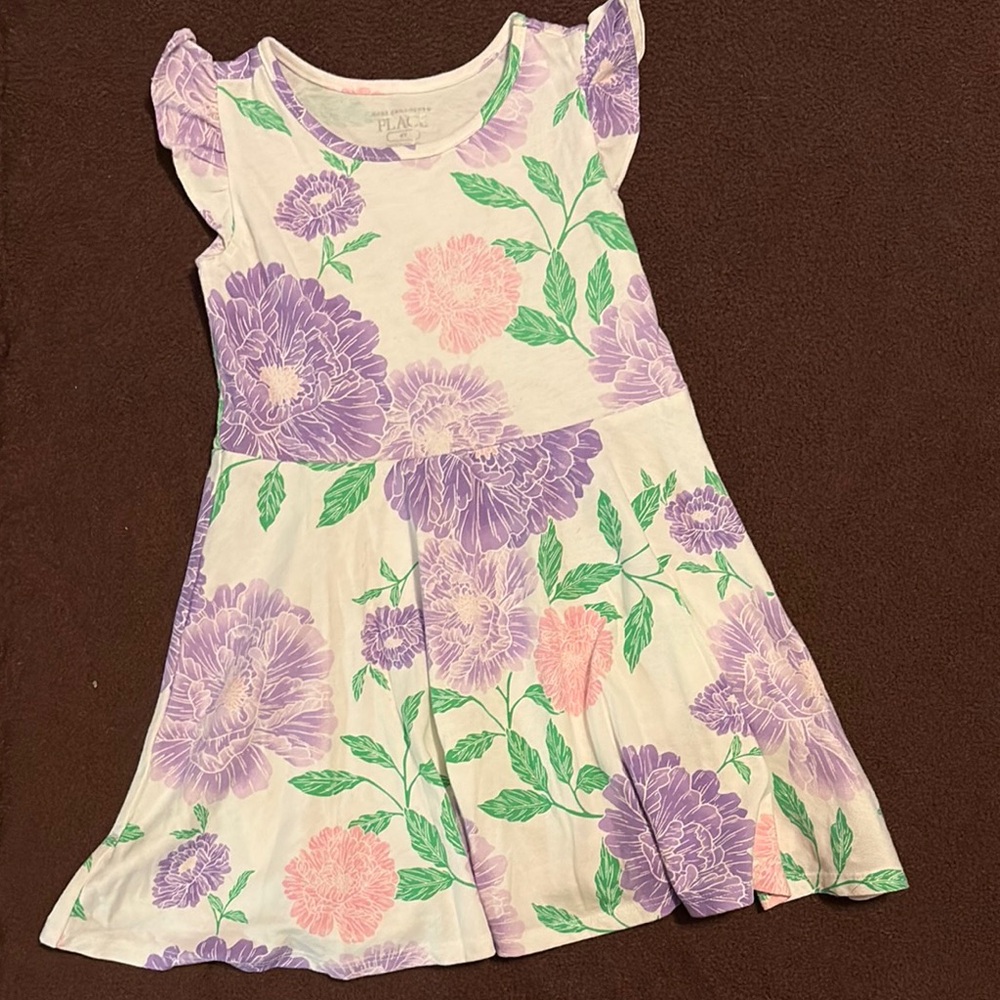 Place Purple and Pink Ruffled Tiered Sundress
